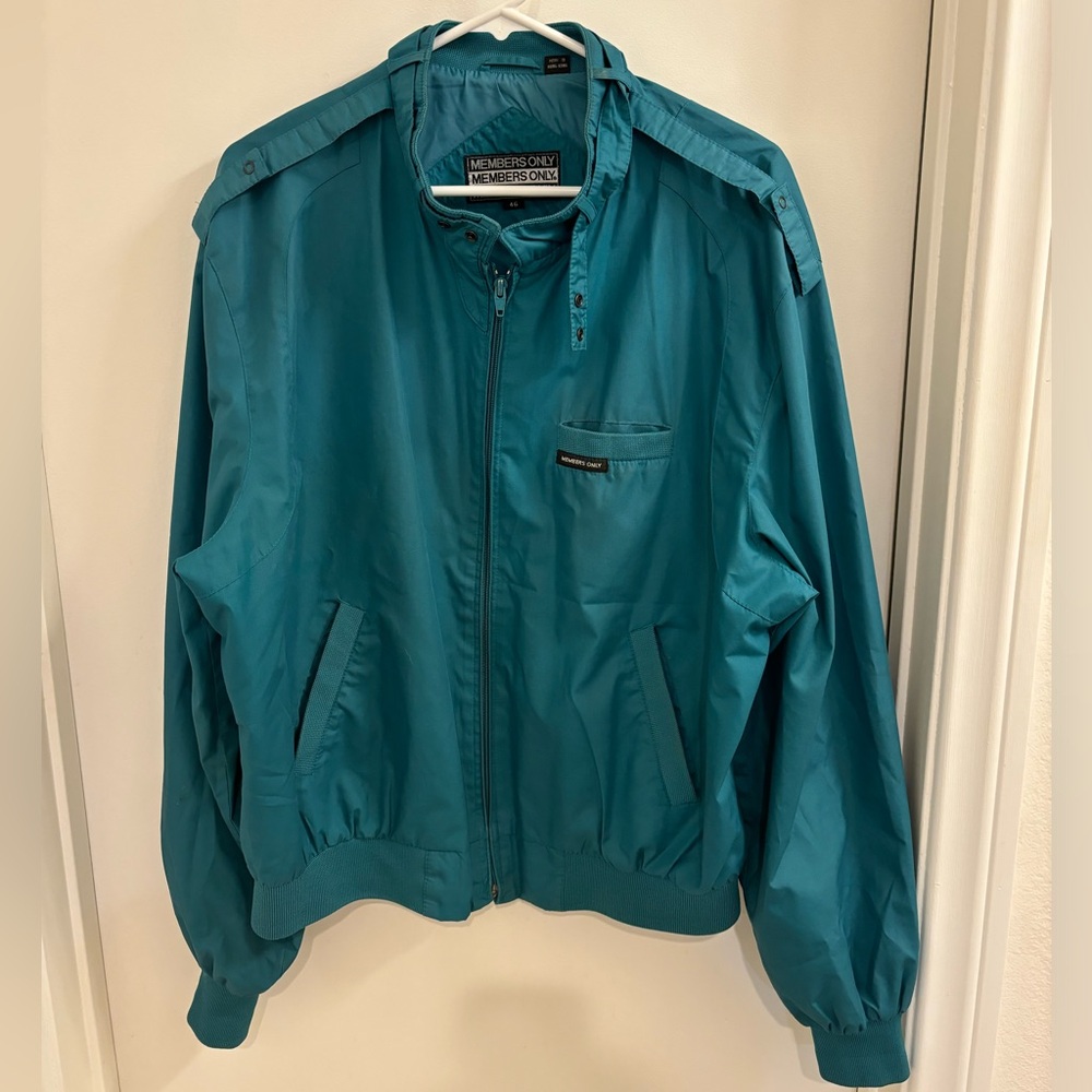 Vintage Members Only Teal Jacket